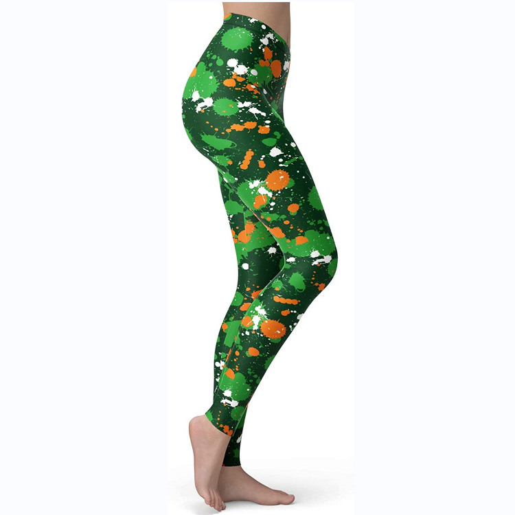 Abbigliamento da donna multicolore stampato slim fit fianchi sollevamento snellente grandi dimensioni corsa yoga fitness leggings_voghion.com