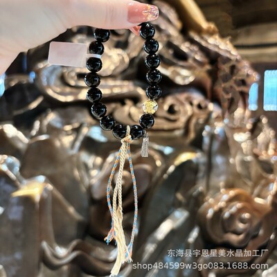Xiangji Black Onyx Erawan Bracelet men and women ins A small minority design Refinement senior Bracelet