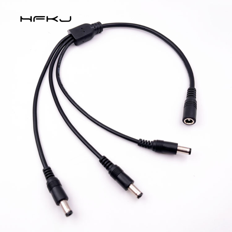 DC5525一拖2一分四电源线一分二1拖二三四五六八DC5521公母延长线