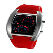 TVG廠家直銷LED航空手表個性儀表盤手表時尚潮流手表電子手表