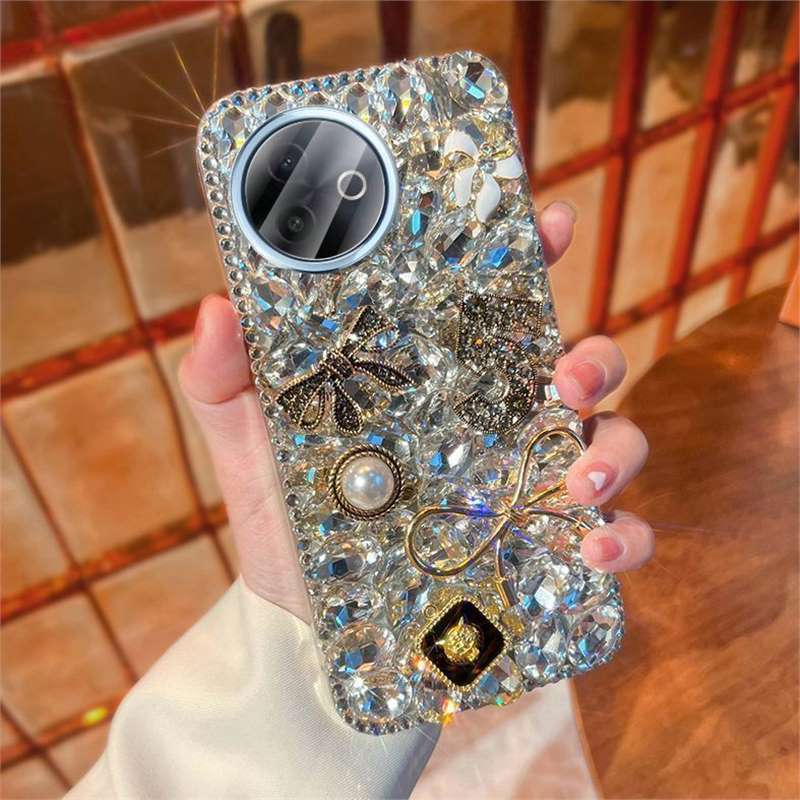 Suitable for Vivoy300I Mobile Phone Case Full of Diamonds V2444A Women's New Luxury Protective Cover 5g Rhinestone Silicone Y200I