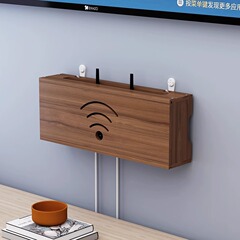 ルーター収納ケース実木壁掛け壁wifiセットトップボックステレビのコンセントが物置棚を隠して穴を開けない