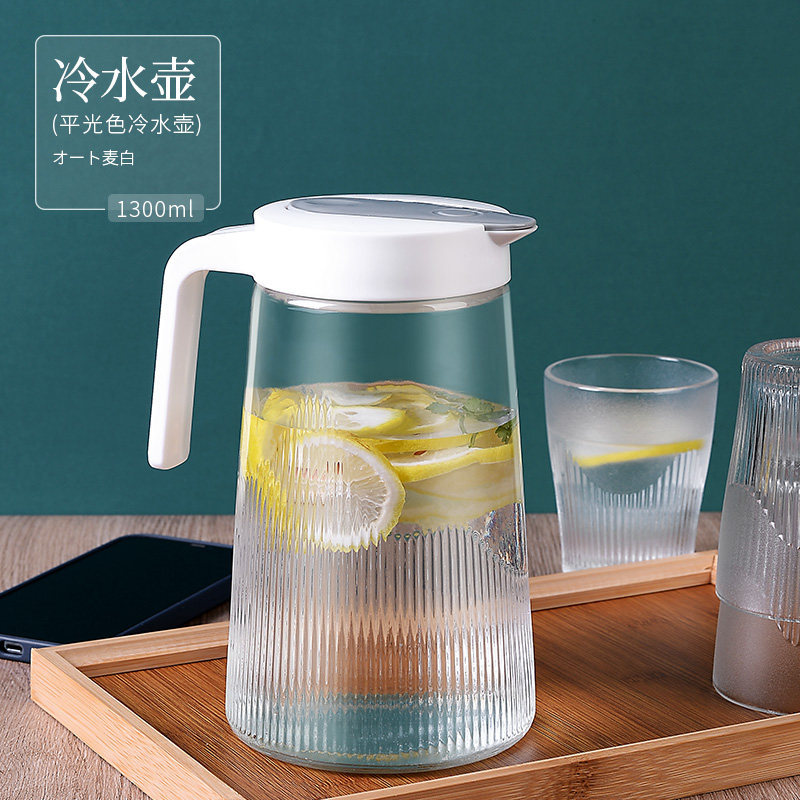 Gran capacidad ins hervidor de agua transparente engrosado hervidor de agua fría conjunto de hervidor de agua fría casero hervidor de jugo de vidrio