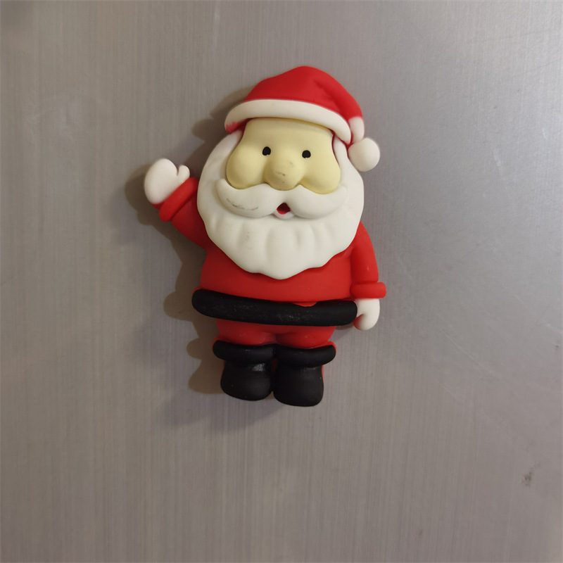 Cute Big Three-dimensional Santa Claus Refrigerator Magnets Christmas Decoration display picture 3