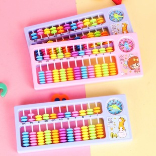 Little Cani 038 Abacus 7 Beads 11 Gears Clock Face Abacus Kidsren's Colorful Abacus 11 Gears Primary School Students Abacus