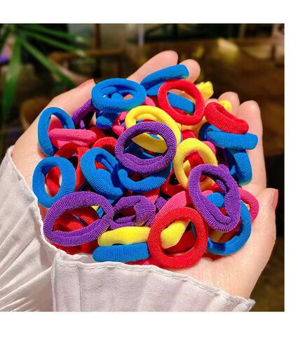 Korean style children's hair band hair rope seamless towel ring head rope high elastic rubber band head ring diameter 2.CM children's hair accessories
