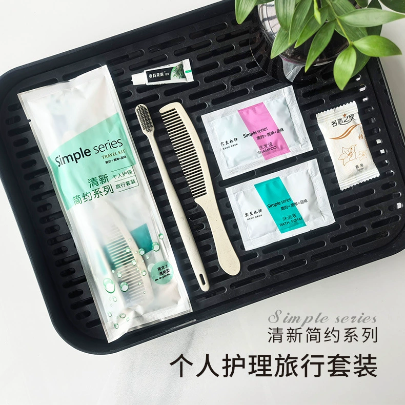 Отель одноразовые туалетные принадлежности костюм шесть в одном Шесть небольшой дорожный костюм зубная щетка зубная паста гребень оптом