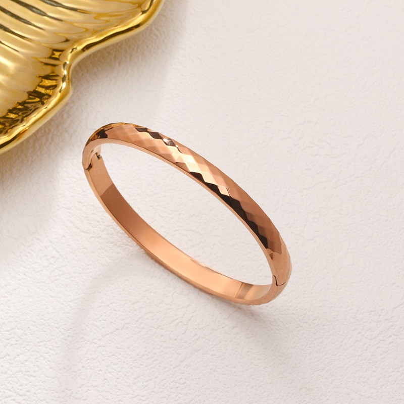 47 다이아몬드 플라워 팔찌 로즈 골드