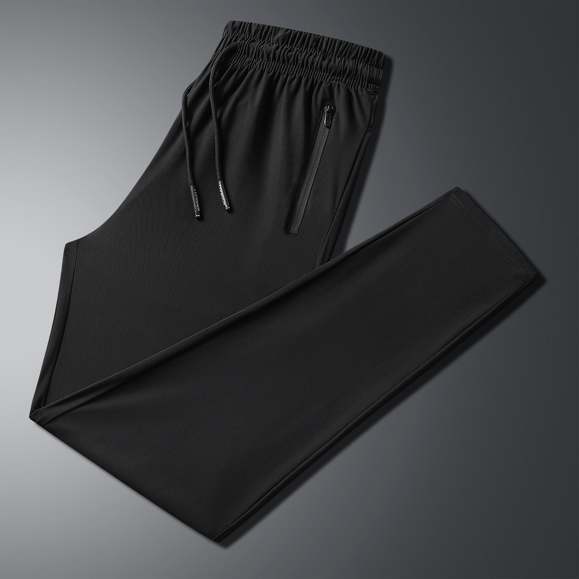 Pantalones deportivos de verano elásticos transpirables más tamaño pantalones atados al tobillo de secado rápido en stock pantalones finos de seda de hielo fábrica de hombres al por mayor