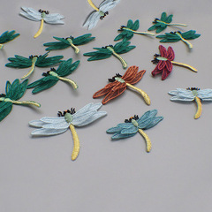 台灣雙層蜻蜓DIY補丁衣服刺繡貼花時尚貼花布貼時尚F1-20