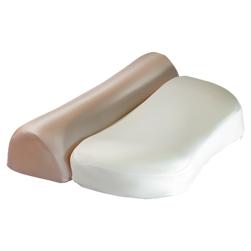 Almohada de arco inverso, protección de la columna cervical, ayuda a dormir, núcleo de almohada especial para dormir, un par de almohadas de espuma viscoelástica cilíndrica para adultos domésticos