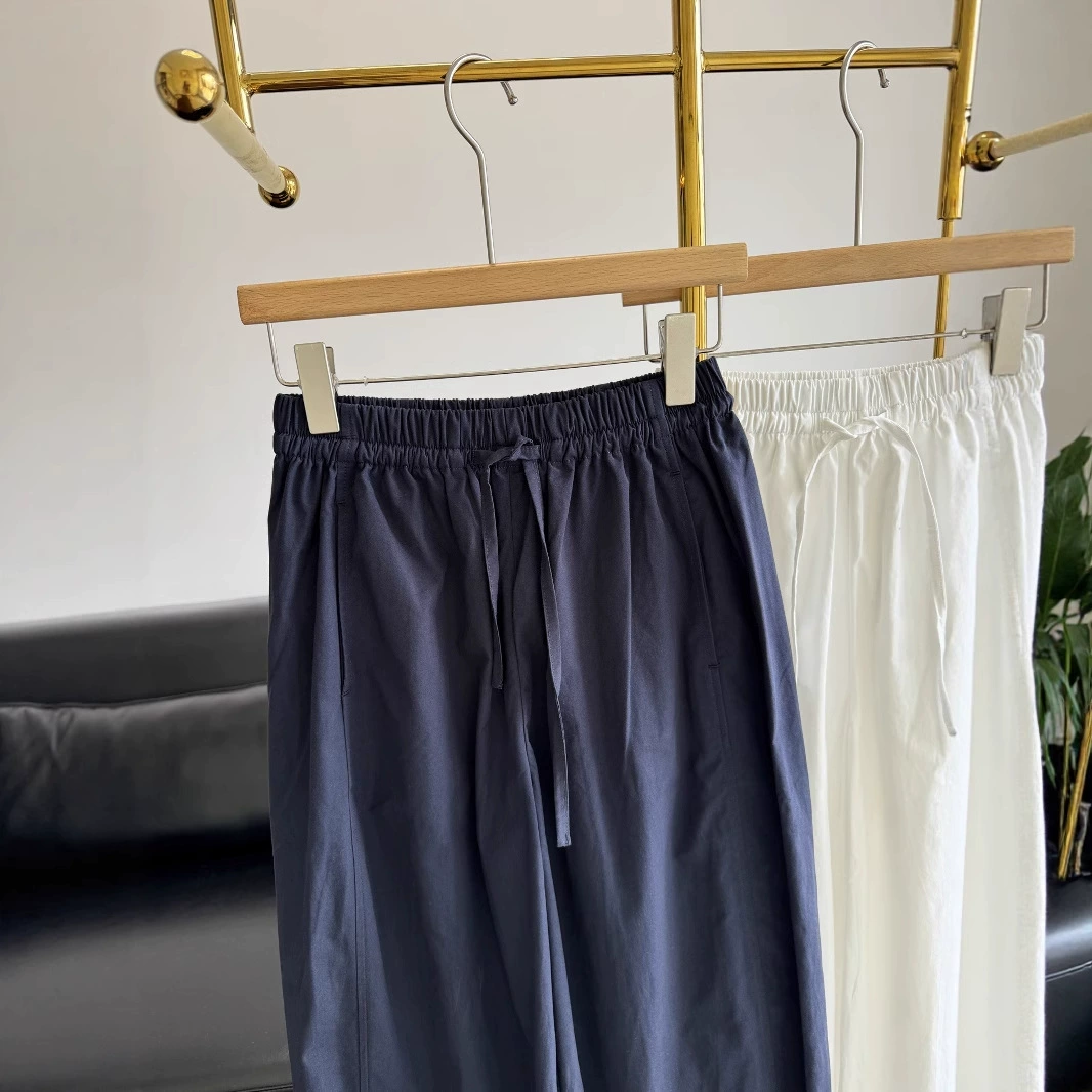 25ss новые весенне-летние женские широкие брюки на шнурке 250624