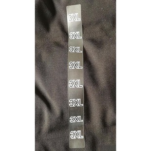 Transparent Frosted Pvc Self-Adhesive Digital Strip Black and White Kidsren's Clothing Code Label Sticker Export Size