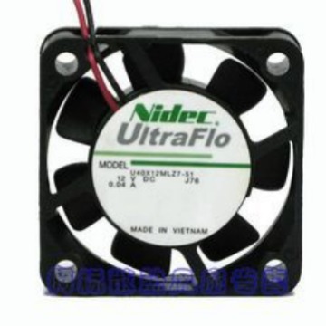 Nidec U40X12MLZ7-51 12V  0.04A 4cm4010 NBR轴承南北桥散热风扇