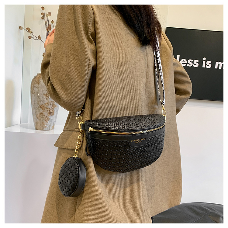 456g Weight Polyester Lining Material Zipper Closure Type Single Shoulder Strap Strap Type Fanny Pack Bags Type Daily Occasion Pu Leather Material Solid Color Pattern All Seasons Season Women's Gender Streetwear Style Semicircle Shape Women's Pu Leather Solid Color Streetwear Semicircle Zipper Fanny Pack 6