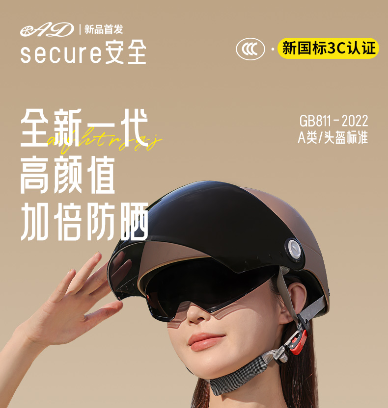 2025 New Electric Motorcycle Helmet 3C Certified Half Helmet