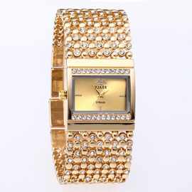 韩版时尚水钻镶钻女士手链手表 高端品质女款手表腕表钢带手镯表