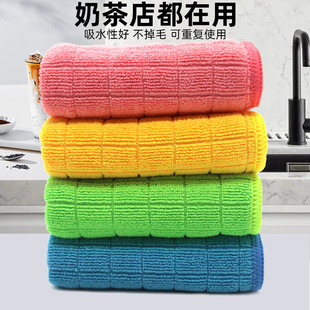 Special Square Towels for Milk Tea Shops, Bar Towels That Absorb Water and Do Not Shed, Kitchen and Restaurant Catering Coffee Rags That Absorb Water and Dry Quickly