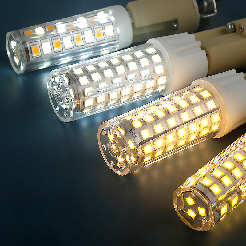 G9 bulb LED three-color pin lamp beads energy saving bright 220V universal chandelier crystal lamp light source warm yellow white light