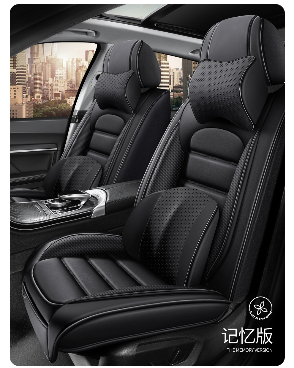 Full-Coverage Car Seat Cushion Cover, Nappa Leather Seat Cover, All-Season Universal Seat Cover, Amazon Source Factory