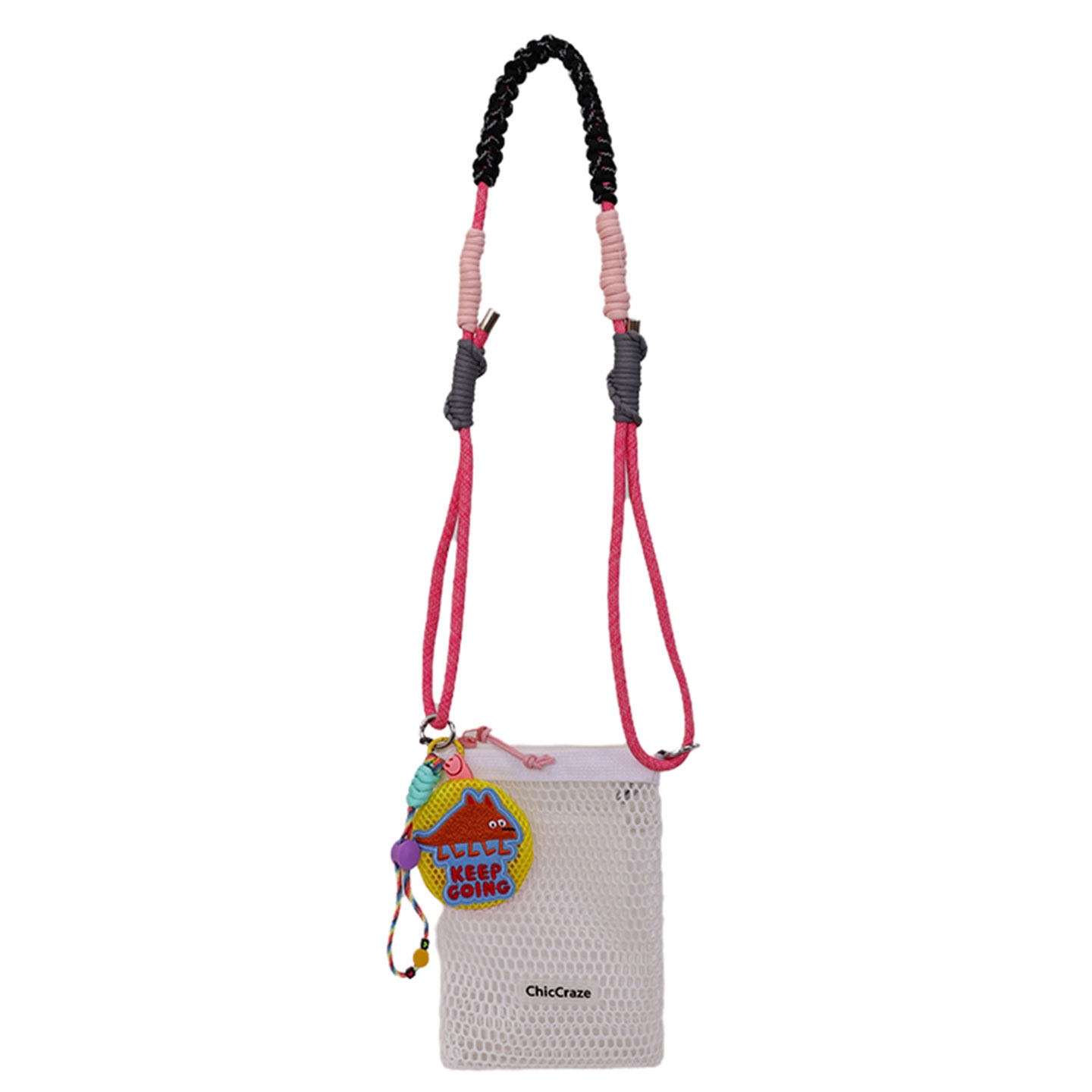Verano pequeño 2026 hueco móvil ligero bolso de viaje de mujer nueva moda bolso de malla nicho hombro único