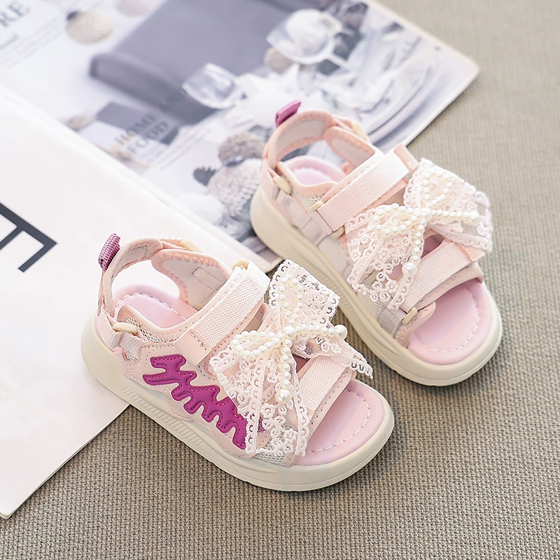Спортивные сандалии для детей 2025 Летняя новая детская обувь для девочек на мягкой подошве пляжная обувь