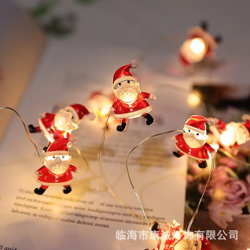 Nuevo LED Navidad luz cadena Santa Claus vacaciones luces de colores árbol de Navidad decorativo luz cadena Santa Claus luz al por mayor
