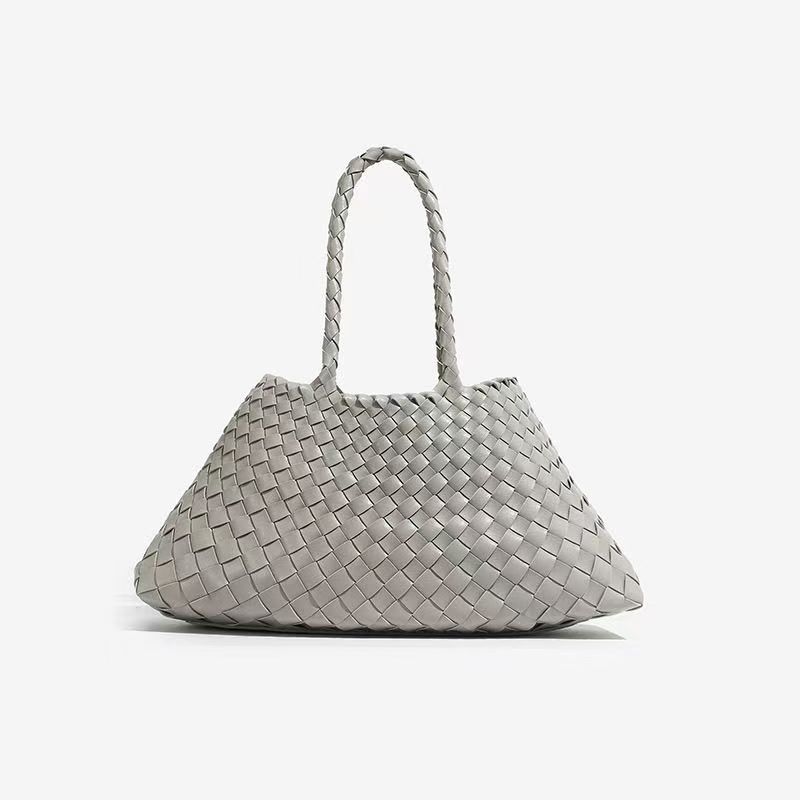 Dragon Woven Bag 2025 French Style Market Basket Cowhide Leather Retro Artistic Versatile Women's Handbag & Crossbody Bag - Thumbnail 7