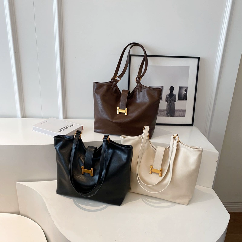 Handbag retro demi-season tote, capacious universal bag, high-quality style