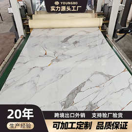 PVC石塑新中式电视背景墙贴 防潮时尚墙面装饰山东UV墙板