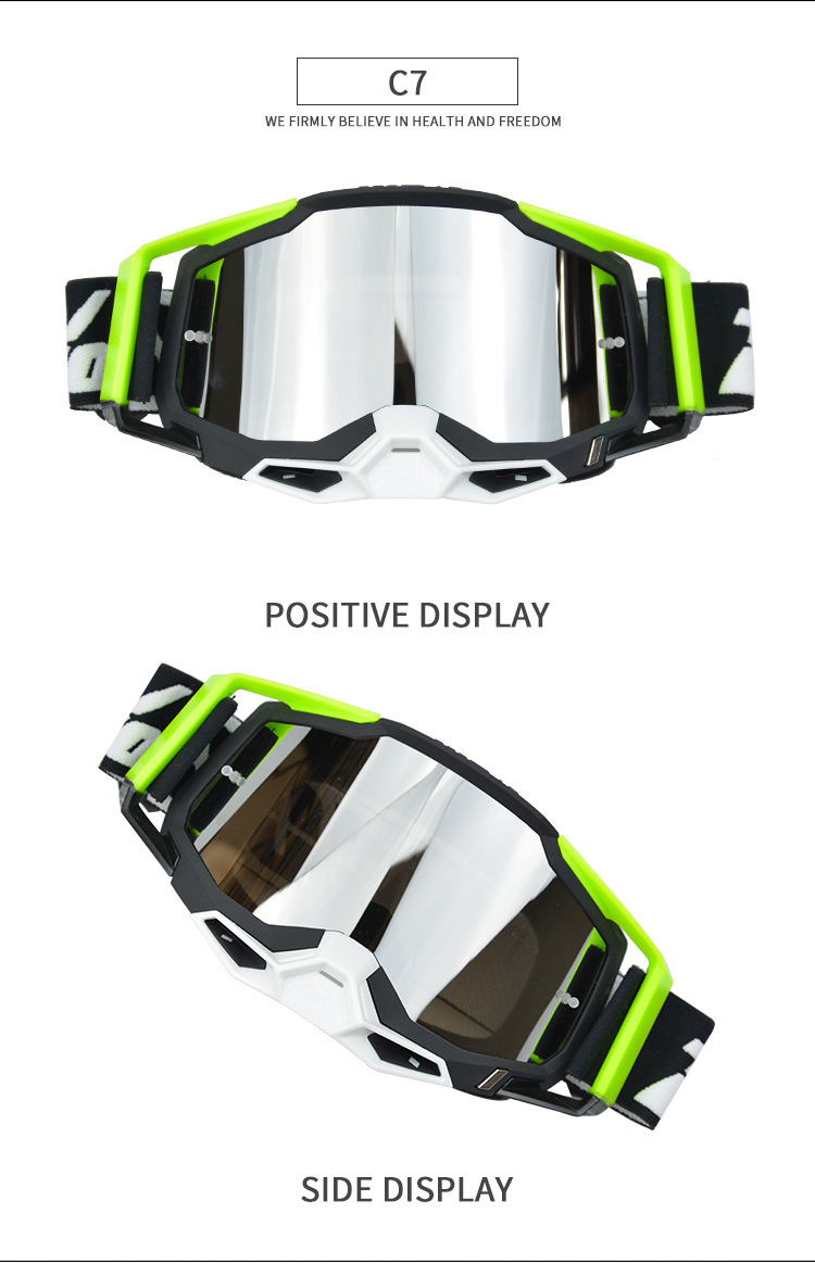 2023 New Colorful Motorcycle Windshields, High Definition Speed Windproof Sandproof, UV Resistant Off Road Helmet and_voghion.com
