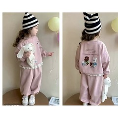卫衣套装女童2025新款公主儿童休闲宝宝春秋套装卫衣卫裤两件套