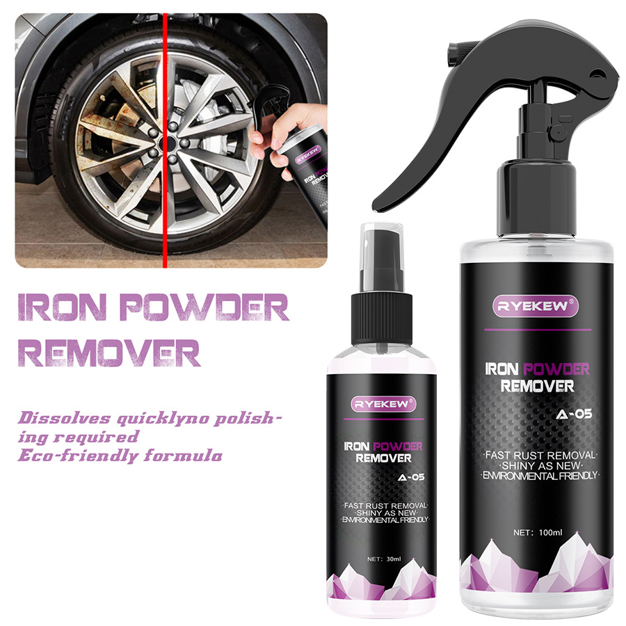 Removedor de Polvo de Hierro Ryekew, Removedor de Óxido Multiusos para Ruedas de Coche, Limpiador de Manchas de Óxido en Superficies de Pintura, Transfronterizo