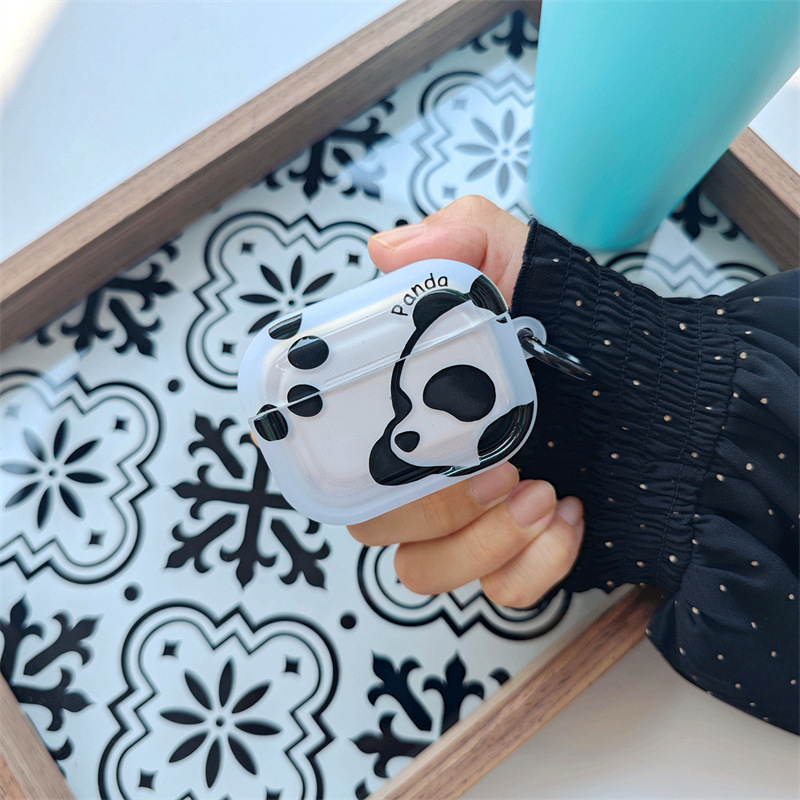 Cute Photo Frame Little Panda AirPods Pro Apple Bluetooth Earphone Case 1/2/3 Generation Cartoon Protective Cover