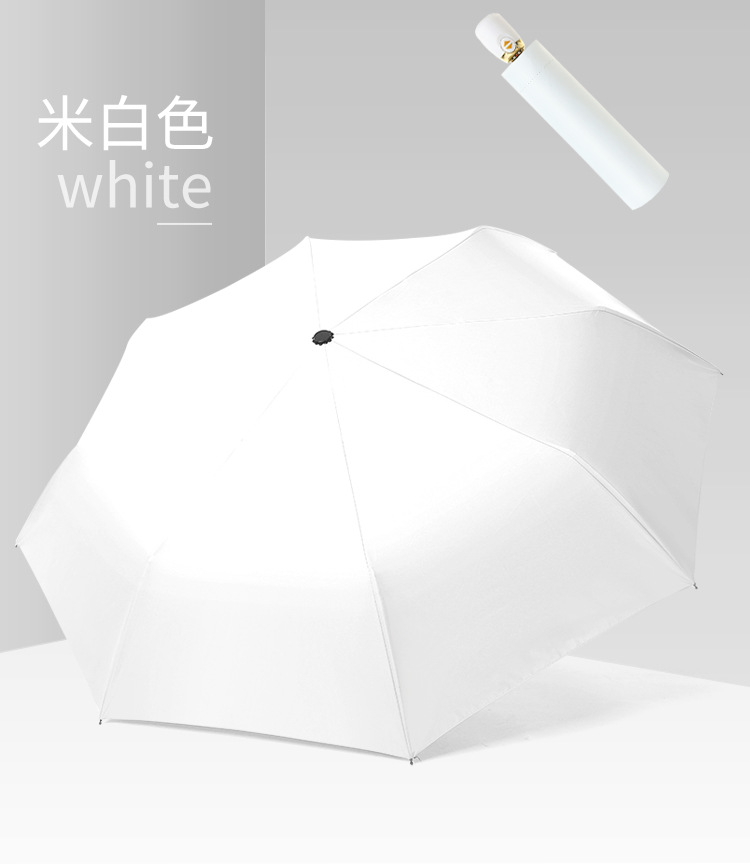 Ultra-light aluminum alloy fiber wind-resistant fully automatic three-fold umbrella, all-weather and all-weather sunshade umbrella, advertising umbrella with logo printing pic 15