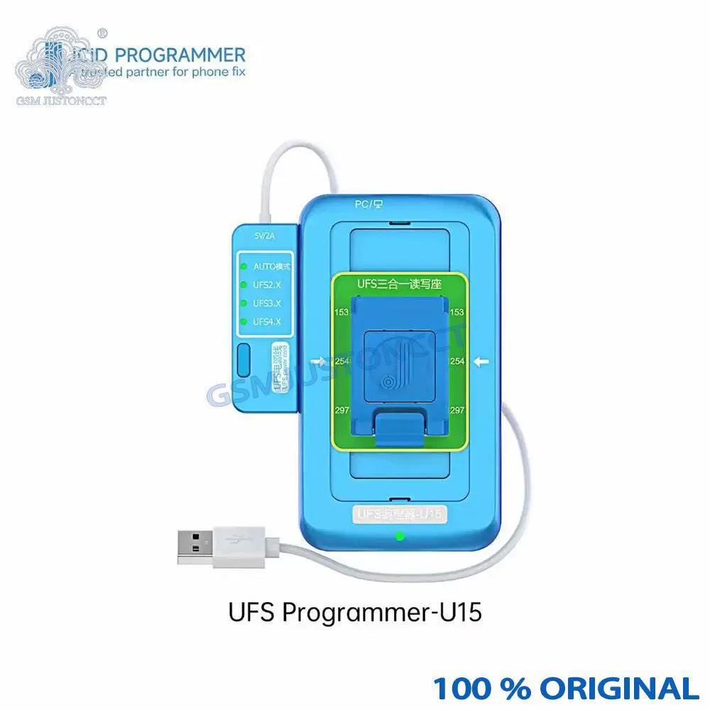Программатор Jingcheng UFS U15 поддерживает высокоскоростное чтение и запись жесткого диска с шрифтом UFS4.0 BGA153/254/297