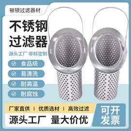 斜口提篮滤网蓝式过滤器滤芯工业石灰浆污水除污器不锈钢过滤筒
