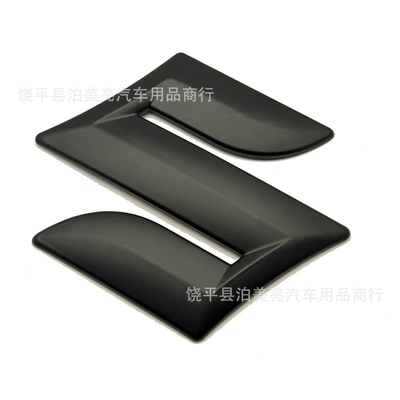 Suitable for Suzuki Modified Matte Black Sx4 S-Cross Alto Kizashi Swift Swift New Antelope Front and Rear Car Logo Replacement (Car logo) - matt-black-12cm