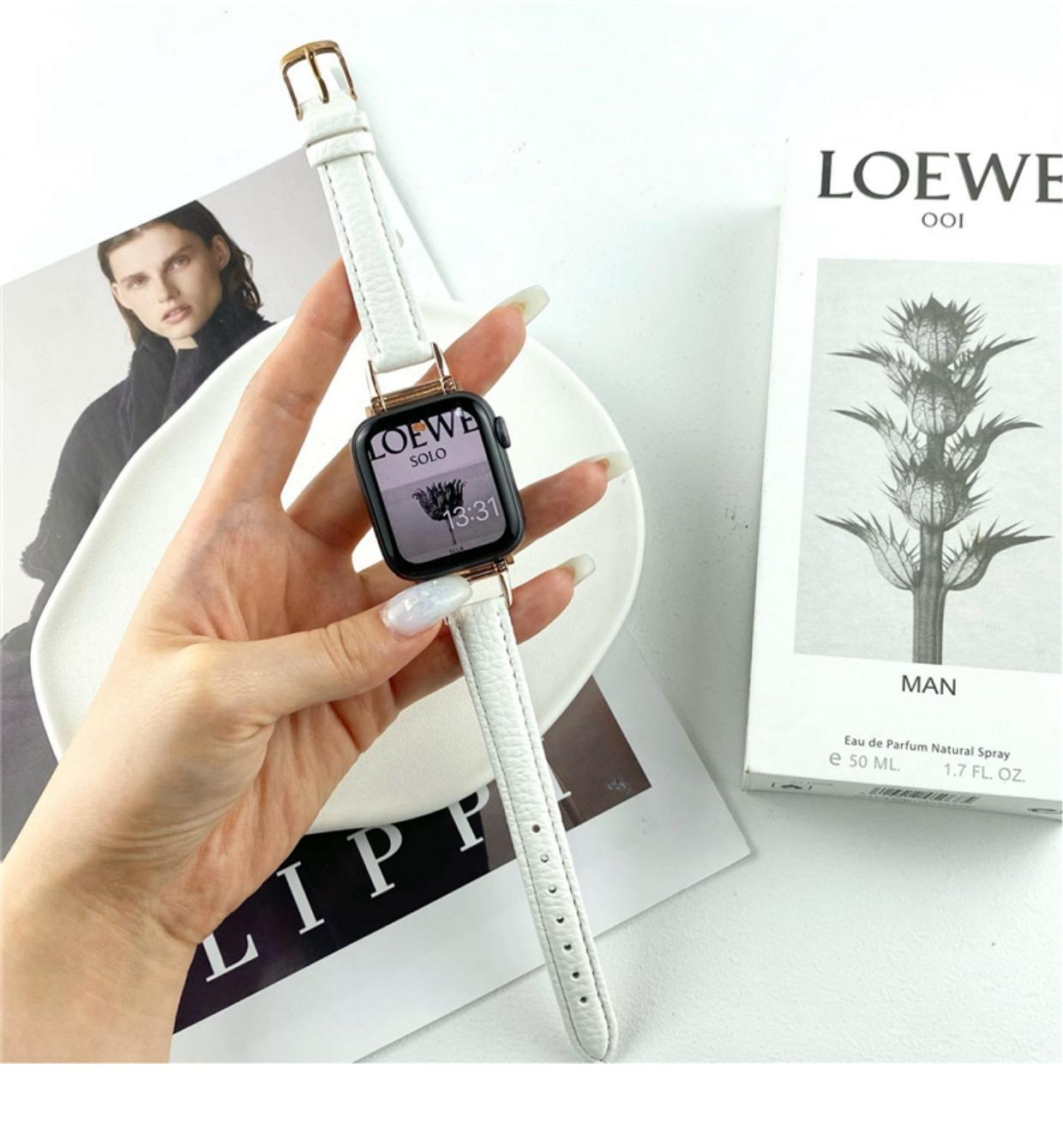 适用applewatch表带女款感皮质se苹果手表iwatchs7/6/5/4/3/2详情12