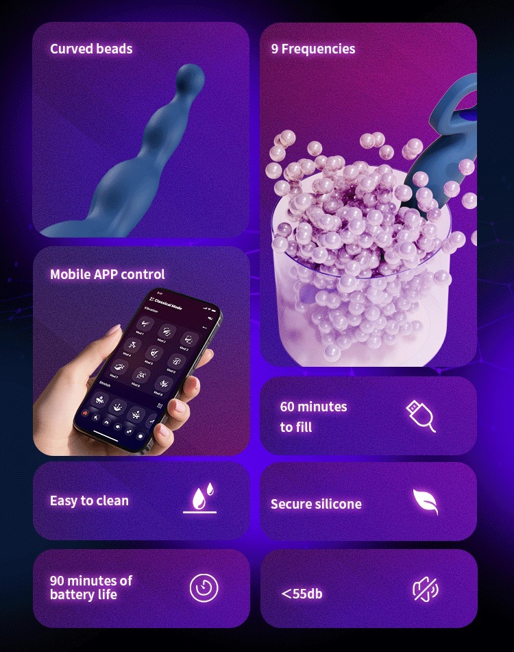 Appgesteuerter Analplug Mit Vibrationsperlen Zur Prostata Massage_voghion.com