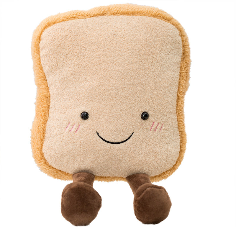 Simulación de tostadas pretzel almohada juguetes de peluche al por mayor transfronterizos bocadillos pan cuento muñeca calmante colgante