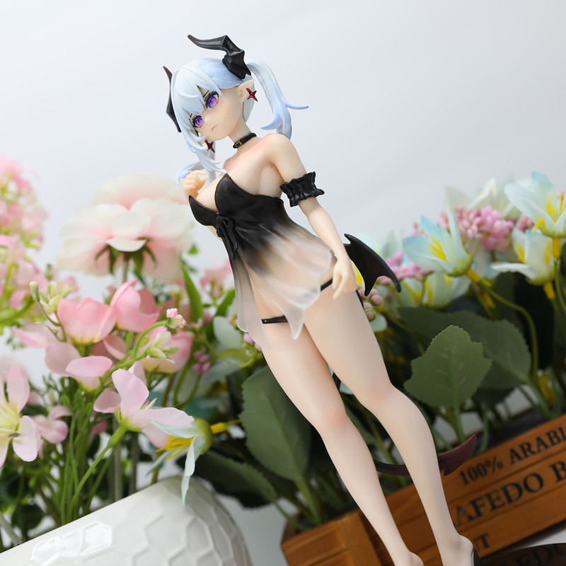 国境を越えた人気の温感ペイント リリス小悪魔リリス美少女フィギュア デスクトップ本棚シャーシ装飾品|undefined