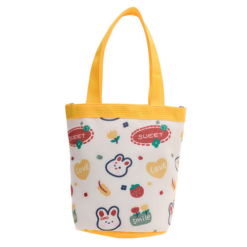 New style canvas women's bag, fashionable rabbit, children's portable bucket coin purse, Year of the Rabbit souvenir shoulder bag for women