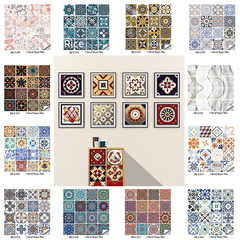 25款16片裝花磚瓷磚貼紙家居翻新浴室廚房櫥櫃裝飾改造自粘牆貼