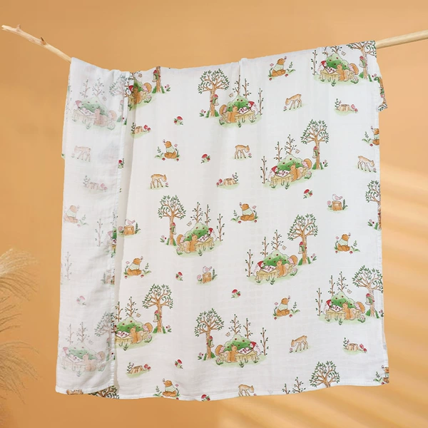 Bamboo Cotton Wrap-Resort Forest [Double Layer]