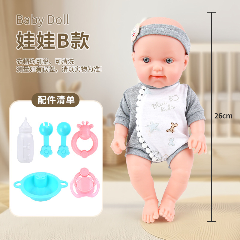 Venta directa de fábrica 10 pulgadas vinilo recién nacido simulación bebé renacimiento muñeca juego casa cochecito de juguete