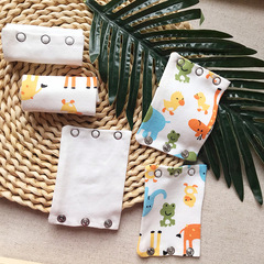 Rectangle-style crawling suit with extended piece, practical companion suit, super practical diaper suit for babies, extended cotton double-layer onesie.