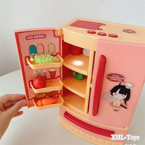 Children's simulation small household appliances toys electric microwave oven refrigerator rice cooker washing machine water dispenser kitchen play house