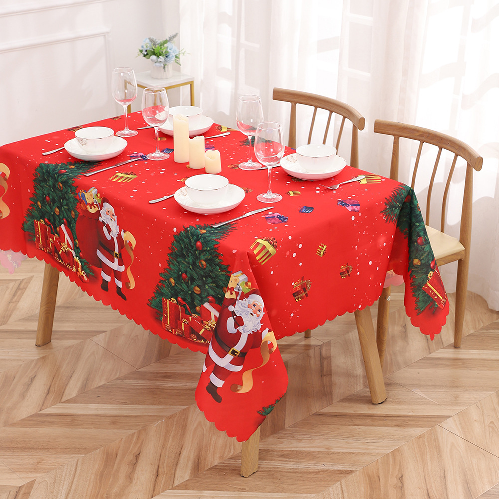 Noël Style Classique Lettre Polyester Festival Nappe De Table display picture 4