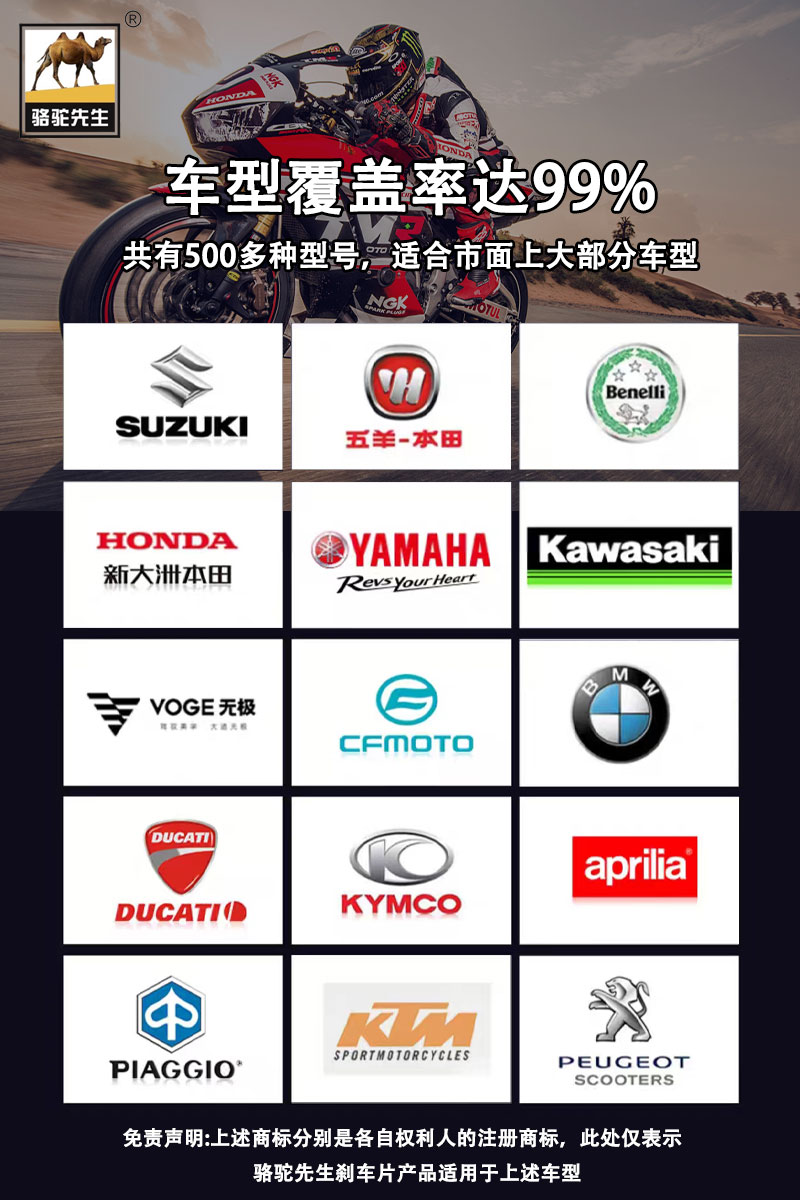 Suitable for Brembo small crab, small bull, electric water bird modifications, large-scale shooting, and large abalone; HPK front and rear brake pads